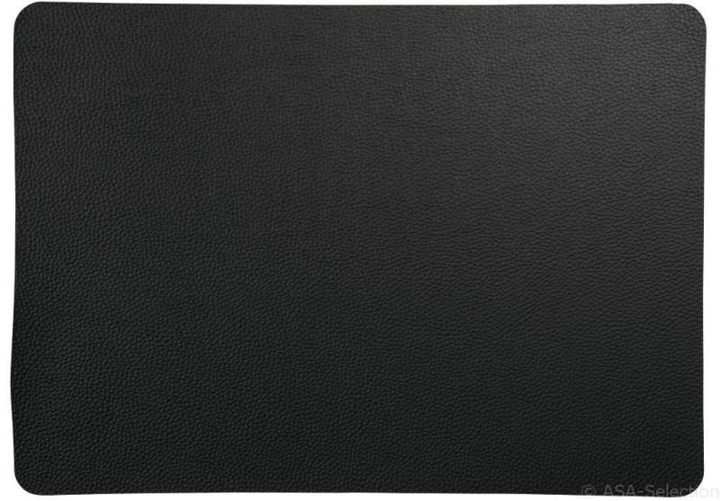 ASA SELECTION Platzset Tischset Lederoptik rough black 46 x 33 cm, Tischwäsche von ASA SELECTION