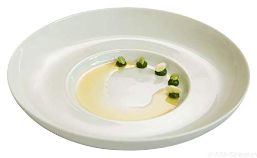 ASA 25103250 Kolibri Coupe Gourmetteller, Porzellan, Weiß, 24 x 24 x 4.5 cm von ASA Selection