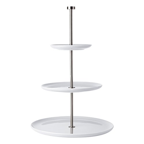 ASA 92151146 Etagere 3 stufig - Keramik - weiß Höhe 49 cm Ø 15/22 / 30 von ASA Selection