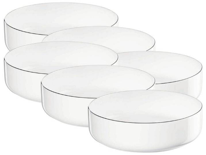 ASA SELECTION Geschirr-Set Selection à table ligne noire Schale m. Rand 16,7cm Set6 (6-tlg), Fine China, weiß von ASA-Selection