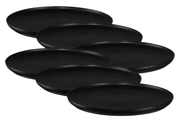 ASA SELECTION Teller-Set COPPA Dessertteller kuro 21 cm Set6, Porzellan, schwarz von ASA-Selection