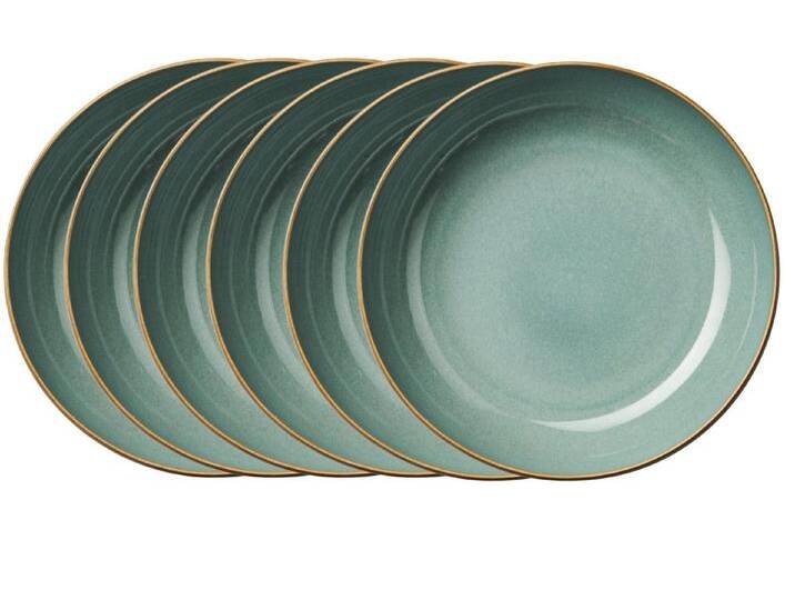 ASA SELECTION Teller-Set SAISONS Pastateller eucalyptus 21cm Set6, Steinzeug, grün von ASA-Selection