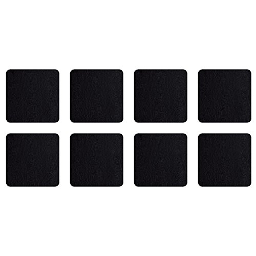 ASA Selection 7835420 Untersetzer für Gläser, 10 x 10 cm, Kunststoff in Lederoptik, schwarz (2 x 4er Pack) von ASA