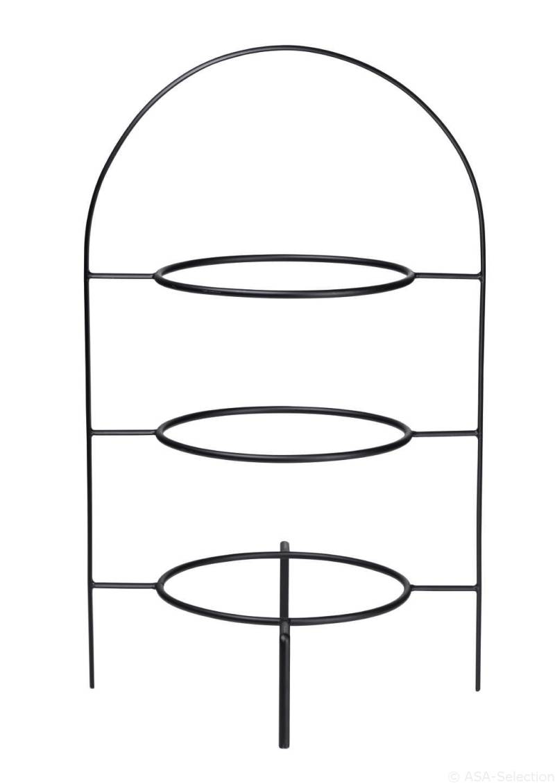 ASA Selection Etagere 3-stufig für Essteller LIGNE NOIRE in Farbe schwarz matt von ASA Selection