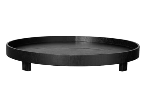 ASA Selection Wood schwarz Tablett auf Fuß Ø 40cm von ASA Selection