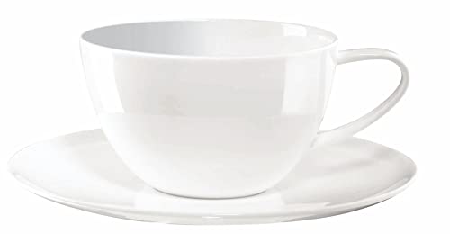 ASA Selection à table Kaffeetasse mit Untere / Untertasse, Fine Bone China, Warmes Weiß, 210 ml, 1912013 von ASA Selection