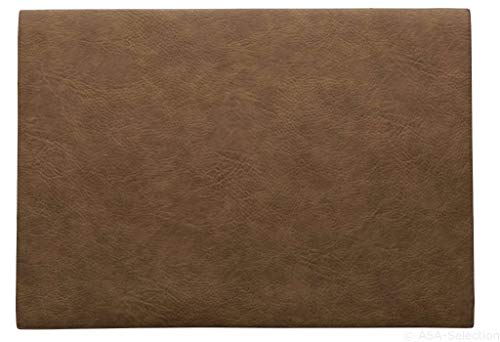 ASA - Tischset, Platzset - Farbe: Toffee Braun - Kunstleder - 46 x 33 cm - 6er Set von ASA Selection