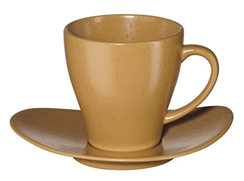 ASA 1224429 CUBA ocra Tasse mit Untertasse 0,2 l (1 Stück) von ASA