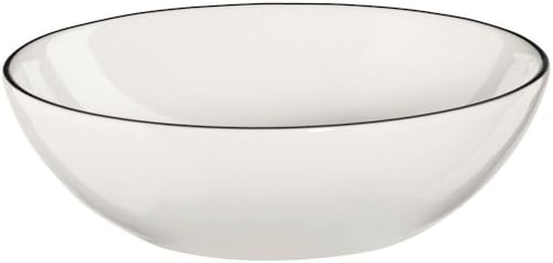 ASA 1908113 LIGNE Schale - ligne noire - Bone China Porzellan Ø 15,5 cm Höhe 5 cm, Weiß von ASA