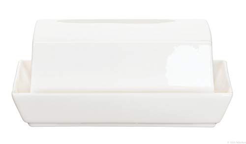 ASA 1984013 Butterdose, Porzellan, Weiß, 15.7 x 12.8 x 8 cm von ASA