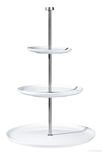 ASA 2011013 Etagere, Porzellan, 49 x 26,5 cm und 30 cm, Weiß von ASA