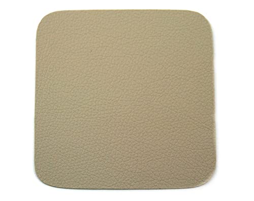 ASA 7831420 Glasuntersetzer - Untersetzer 4 er Set - Stone/Beige - Kunstleder 10 x10 cm von ASA