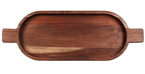 ASA 93916970 Ovales Brett aus massivem Akazienholz, 49,6 x 18 H 3,5 cm von ASA
