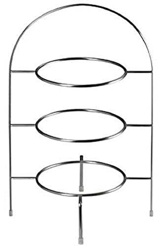 ASA Selection 99201/950 Etagere 3 Etagen für Dessertteller 21cm , h 36.5cm, Weiß, Weiss/Opulenter Garten von ASA