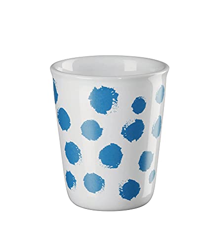 ASA - Becher - Espresso - Weiß/BLau/Tupfen - Porzellan - Ø 6,5 cm x H: 7cm - Fassungsvermögen - 0,1 l. von ASA