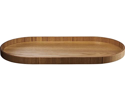 ASA Wood Ovales Holztablett Weidenholz Braun, Größe: 44cm x 22,5cm x 2,4cm, 53695970 von ASA