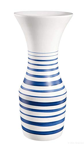 ASA Okapi Vase, Steingut, blau-weiß, 50 von ASA