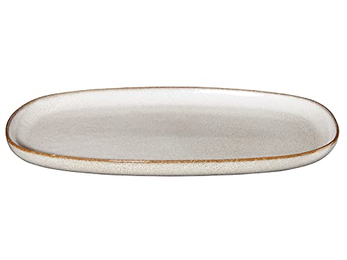 ASA Saisons Ovale Platte Steinzeug Nude-Sand, Größe: 31cm x 18cm x 2cm, 27201107 von ASA