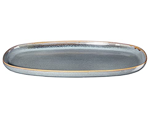 ASA Saisons Platte Oval Denim aus Steingut in der Farbe Blau, Maße: 31cm x 18cm x 2cm, 27201118 von ASA