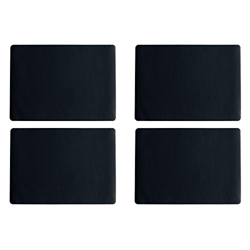 ASA Selection 7805420 Lederoptik Tischset, 46 x 33 cm, Polychlorid, schwarz (4er Pack) von ASA Selection