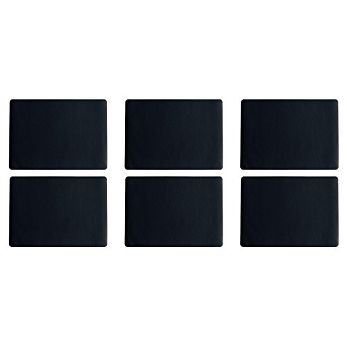 ASA Selection 7805420 Lederoptik Tischset, 46 x 33 cm, Polychlorid, schwarz (6 Stück) von ASA