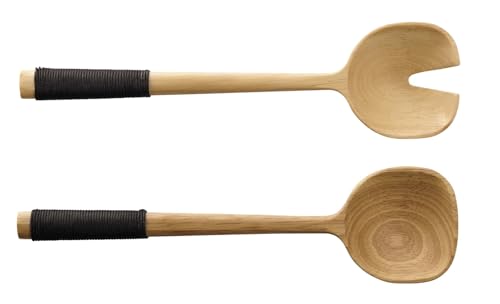 ASA Selection Salatbesteck mit Schwarzem Nylongriff Wood L 31,2 cm B 8,2 cm H 5,40 cm von ASA