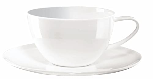 ASA Selection à Table Kaffeetasse mit Untere/Untertasse, Fine Bone China, Warmes Weiß, 210 ml, 1912013 von ASA