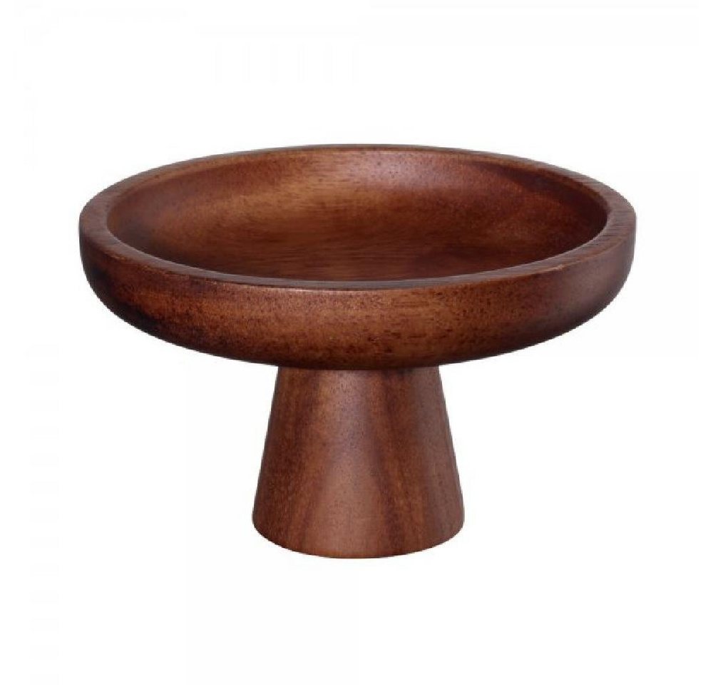 ASA Tablett Asa Holzschale auf Fuß Wood Rund Braun (15cm) von ASA