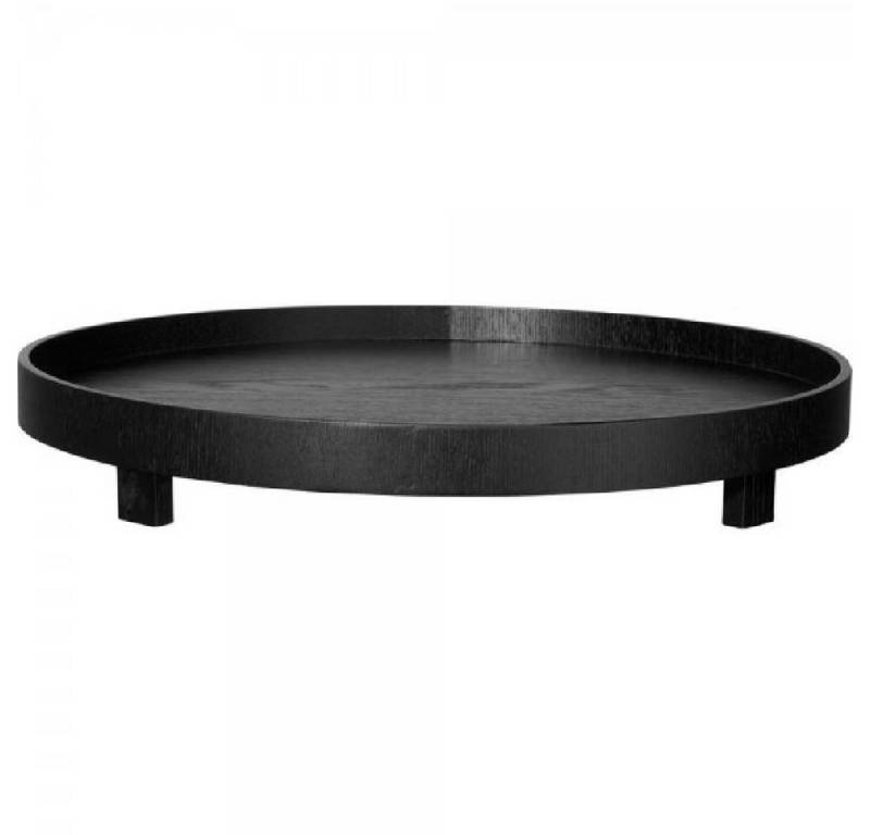 ASA Tablett Asa Tablett Auf Fuß Weidenholz Schwarz (40cm) von ASA