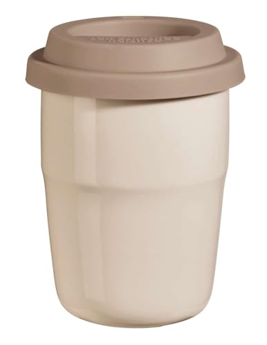 cup & go Thermobecher creme Deckel braun 0,2 l von ASA Selection