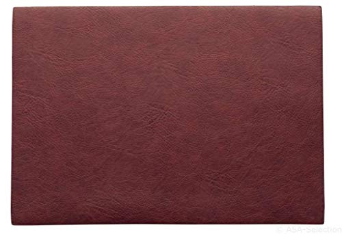ASA - Tischset, Platzset - Farbe: Rosewood Rot - Kunstleder - 46 x 33 cm - 6er Set von ASA