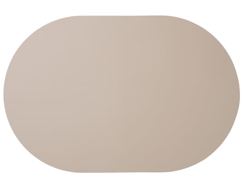 ASA Tischset oval, Stone Leather Optic Nude 49,5 x 33 cm, Lederoptik von ASA