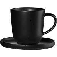 ASA coppa Espressotasse mit Unterteller, kuro Schwarz matt von ASA