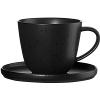 ASA coppa Kaffeetasse mit Unterteller, kuro Schwarz matt von ASA Selection