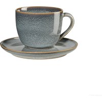 ASA saisons Cappuccinotasse mit Unterer, denimDurchmesser 9 cm, Höhe 7,5 von ASA