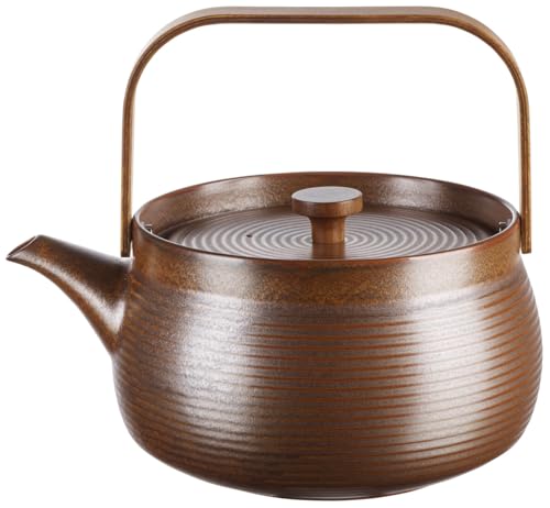 Teekanne mit Holzgriff, brown, 22,7 x 18,3 cm, H. 20 cm, 1,5 l. von ASA