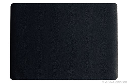 ASA 7805420 Tischset Lederoptik, Kunstleder, Schwarz, 46 x 33 cm von ASA