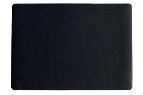 ASA 7805420 Tischset Lederoptik, Kunstleder, Schwarz, 46 x 33 cm von ASA Selection