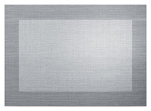 ASA 78088076 Tischset aus Kunststoff quadratisch, Silber/schwarz, 46 x 33 cm von ASA