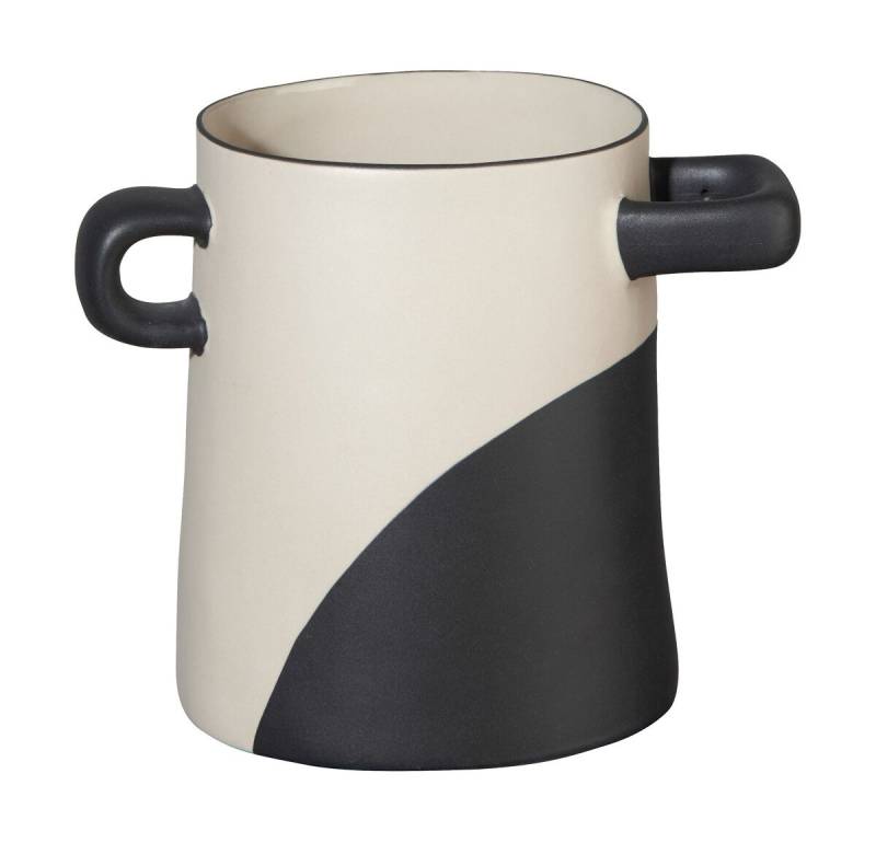Vase 16 cm Rayu Schwarz-Weiß von ASA