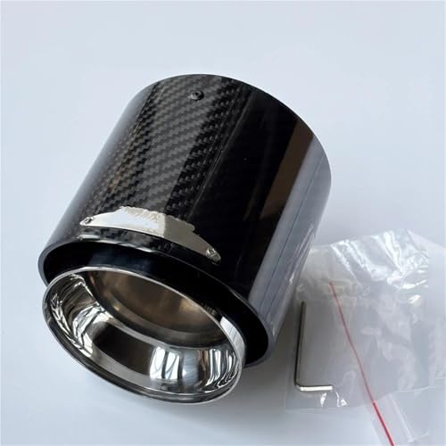 ASADF Auto Auspuffblende 1 Stück Für Mini Für Cooper F54 F55 F56 F57 R56 R57 R58 R59 R60 R61 Carbon Fiber Auspuffrohr Auto-Auspuffrohrabdeckung(Silver 72-95) von ASADF