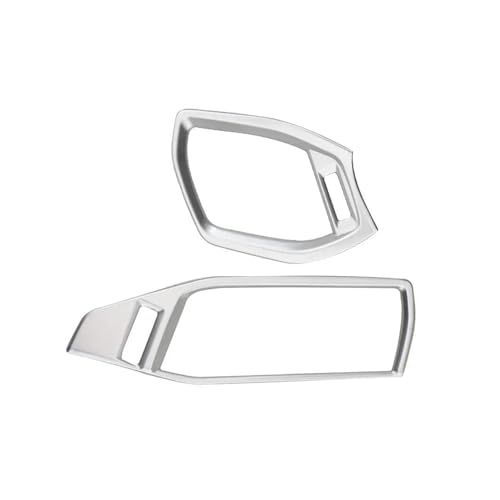 ASADF Zieraufkleber 2Pcs A/C Klimaanlage Outlet Vent Abdeckung Trim Aufkleber für Ford für Focus 4 MK4 2019 2020 LHD Zubehör Auto Aufkleber(Mattes Silber.) von ASADF