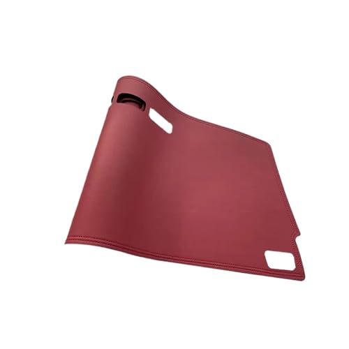 Center Konsole Armaturenbrett Matte Interior Für Fit Shuttle Wagon Gk8 2014 2015-2022 Dashboard-Dash Mat Cover Leder Pad Sonnenschutz Anti-UV Teppich(Al Red RHD) von ASADF