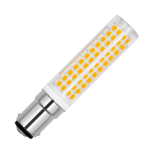 ASAIHKUN B15D LED 8W Leuchtmittel 80W-100W Glühlampe Licht Energiesparende Glühbirne T SLIM Schlank AC 220V-240V Bajonettfassung B15d LED Warmweiss 900LM für Deckenlampen Nicht Dimmbar, 1 Stück von ASAIHKUN