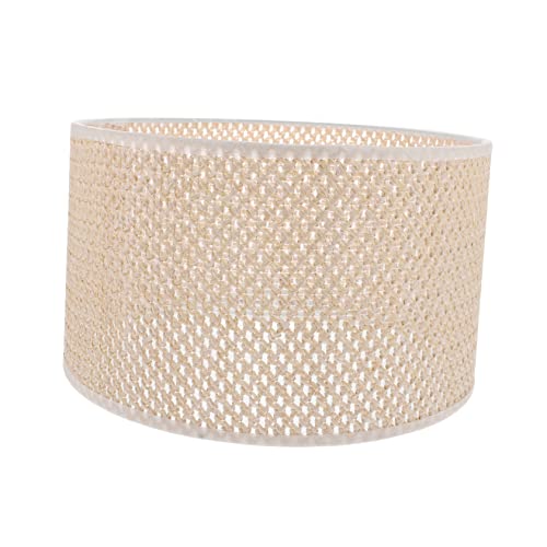ASAKKURA 1 Stück Lampenschirm im Modernen Rustikalen Stil Imitierter Rattan Lampenschirm für Tischlampen Roségold Elegant und Praktisch für Schlafzimmer und Wohnzimmer von ASAKKURA