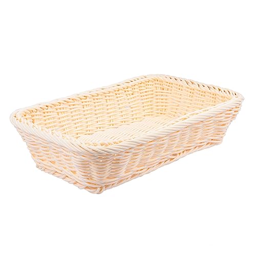ASAKKURA 1 Stück Woven Fruit Basket aus Lebensmittelechtem PP als Obstdisplay oder Brotkorb für Zuhause Restaurant und Büro Strapazierfähig und Handschonend von ASAKKURA