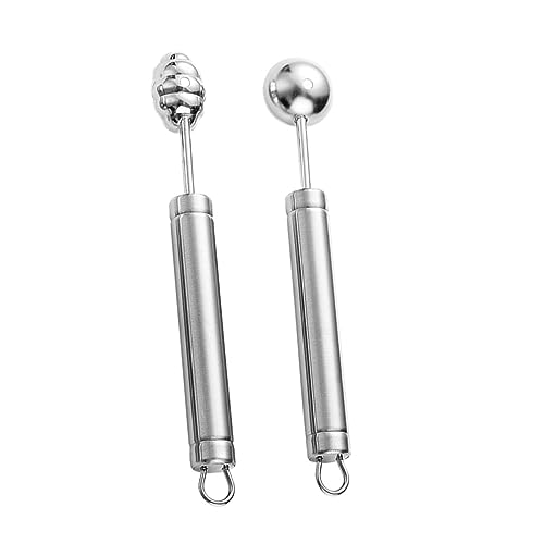 ASAKKURA 2 Stück Obst Kugelausstecher Teiliges für Melonen und Früchte Ergonomisches Design Leicht zu Reinigen für Wassermelonen Cantaloupe und von ASAKKURA