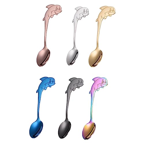 ASAKKURA 6stücke Edelstahl Kaffeelöffel Im Delfin-design Teiliges Vielseitig Einsetzbar Für Dessert Tee Kaffee Eiscreme Langlebig Und Rostfrei Für Küche Und Haushalt von ASAKKURA