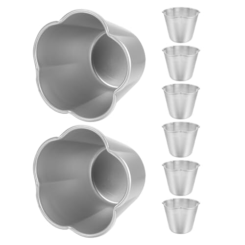 ASAKKURA 8-teilige Puddingformen Aus Aluminium: Eierkuchenformen, Keksdämpfer, Dessertbecher, Kleine Antihaftbeschichtete Kuchenformen Zum Backen Von Torten, Cupcakes, Kuchen Und ASAKKURA 8-teilige Puddingformen Aus Aluminium: Eierkuchenformen, Keksdämpfer, Dessertbecher, Kleine Antihaftbeschichtete Kuchenformen Zum Backen Von Torten, Cupcakes, Kuchen Und von ASAKKURA