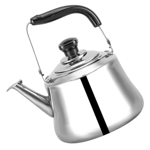 ASAKKURA Edelstahl Teekessel Mit Pfeifmechanismus Wasserkocher Für Induktionsherde Hitzebeständig Langlebig Und Praktisch Zum Teekochen Für Täglichen Gebrauch von ASAKKURA